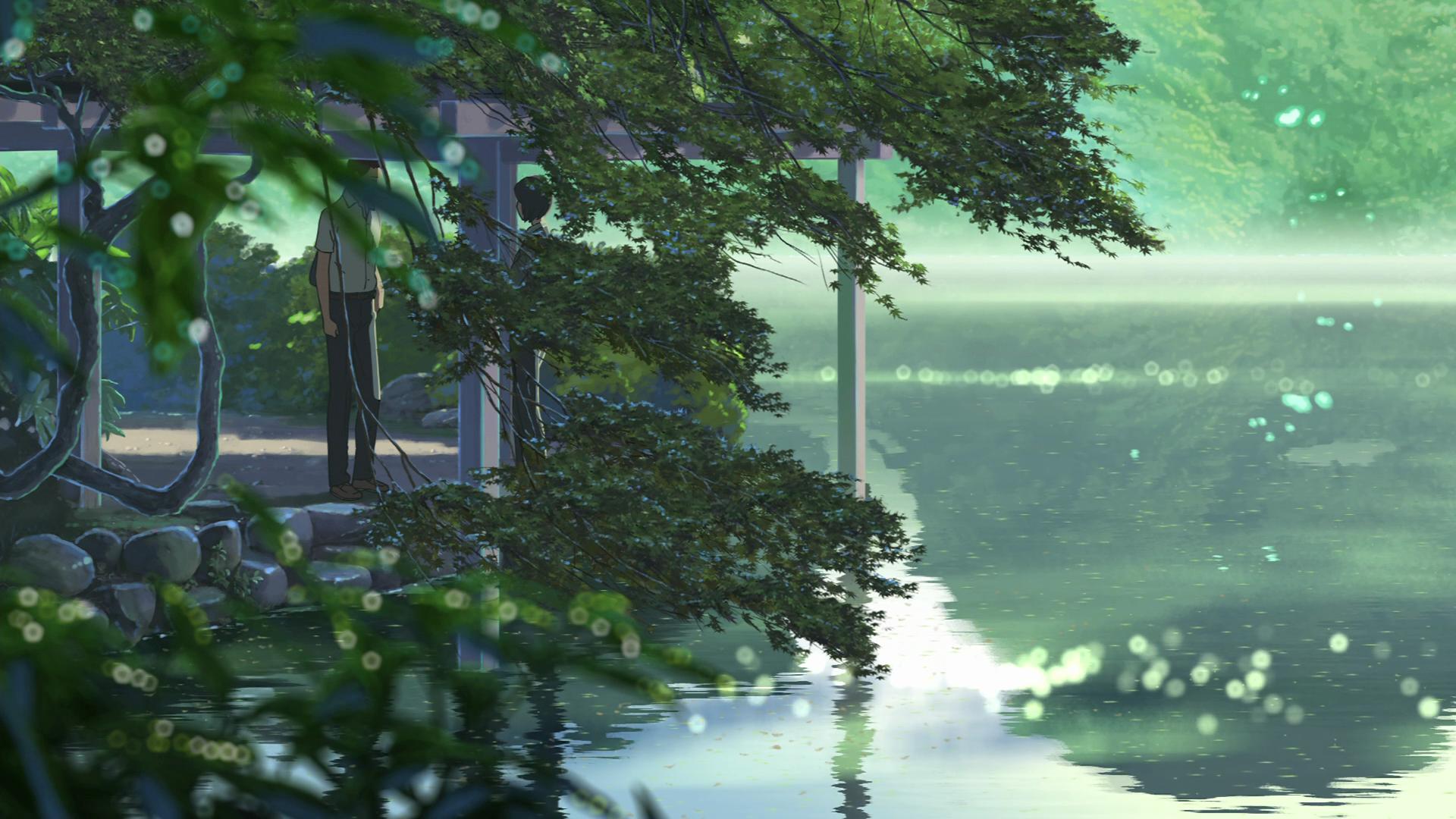 garden of words pond view